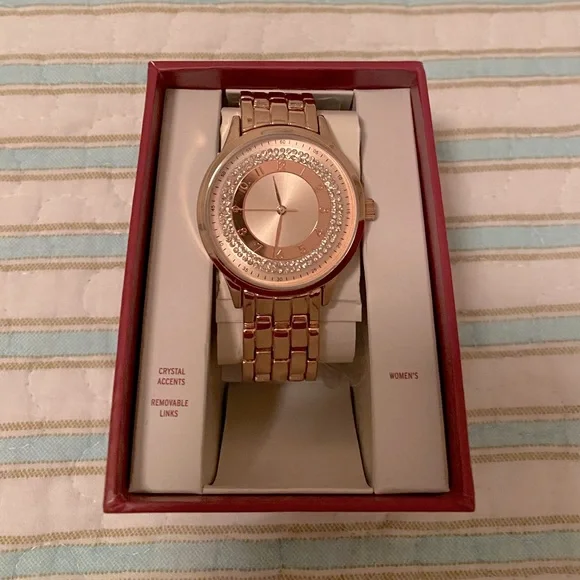 Merona | Accessories | Merona Crystal Accent Rose Gold Tone  display picture 2